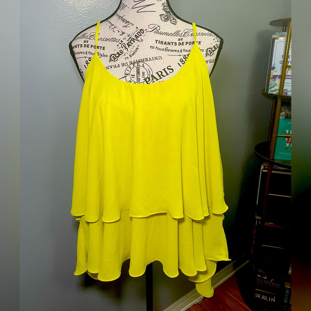 She + Sky Yellow Tiered Camisole